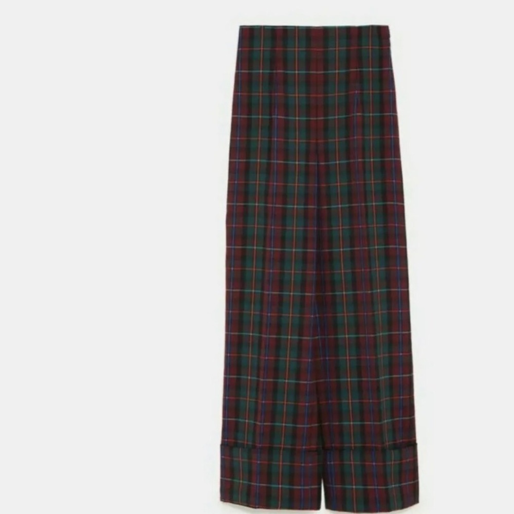 Zara plaid pants .